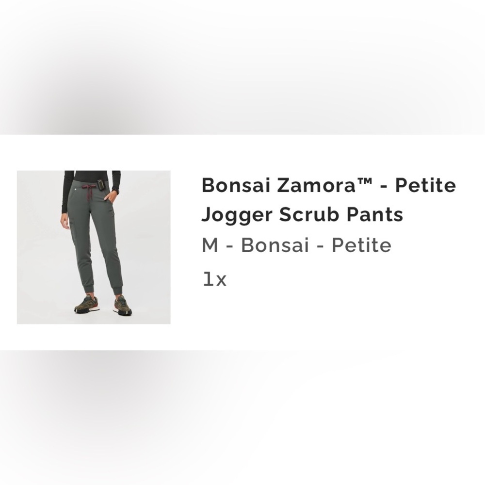 Figs Zamora jogger scrub pant bonsai size medium petite